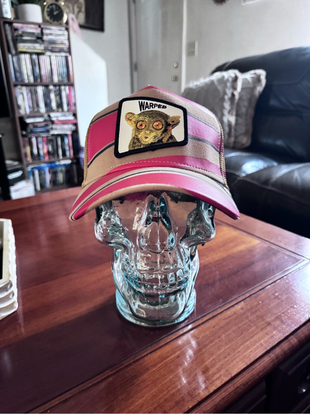 Goorin Bros. "GOOD SQUISHY, WARPED" Trucker Hat. Tan Mesh SnapBack. NWT.
